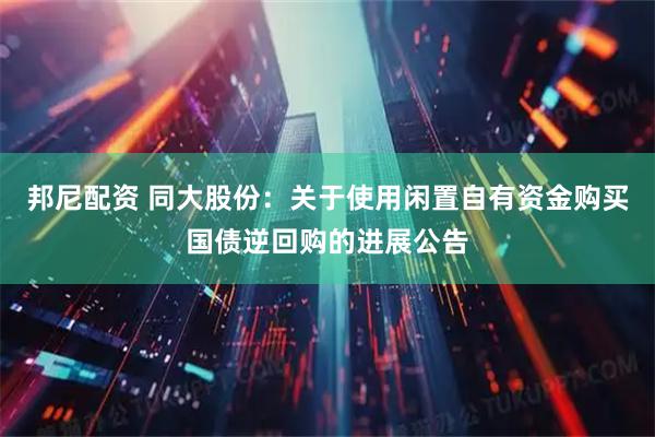 邦尼配资 同大股份：关于使用闲置自有资金购买国债逆回购的进展公告